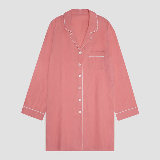 Pink Bloom Linen Nightshirt Piglet