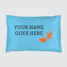  Silk Pillowcase - Personalised With a Name - Koi on Blue