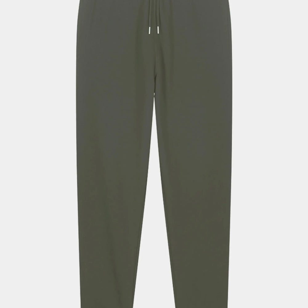 Pine Green Khaki Mens Organic Cotton Relaxed-Fit Joggers hewn.