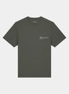 Pine Green Khaki Mens Organic Cotton Relaxed-Fit T-Shirt hewn.