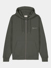 Pine Green Khaki Mens Organic Cotton Relaxed-Fit Zip Hoodie hewn.