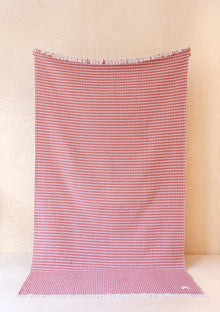  Pink Argyle Cotton Throw