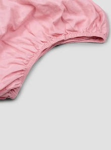  Pink Bloom Linen Blend Fitted Sheet Piglet