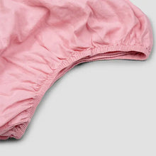  Pink Bloom Linen Blend Fitted Sheet Piglet