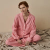 Pink Bloom Linen & Tencel Pyjama Trouser Set - Myza