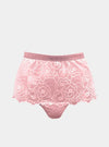 Pink Born in Ukraine High Waist Lace Briefs NOKAYA