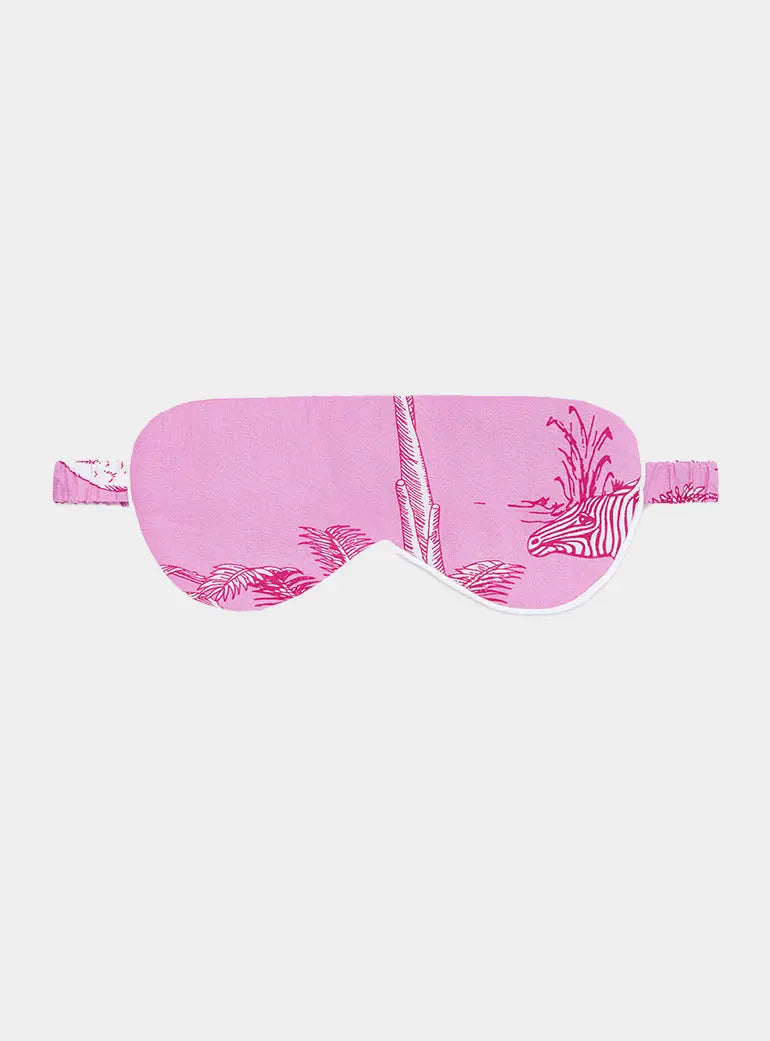 Pink Botanical Jungle Organic Cotton Sleep Mask Myza