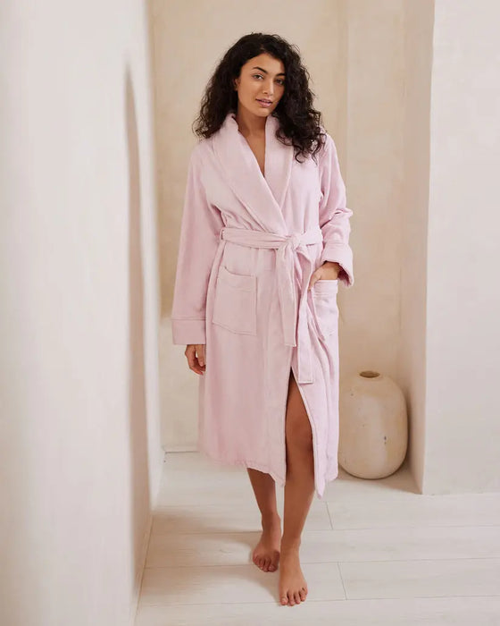 Pink Cotton Towelling Dressing Gown Chelsea Peers