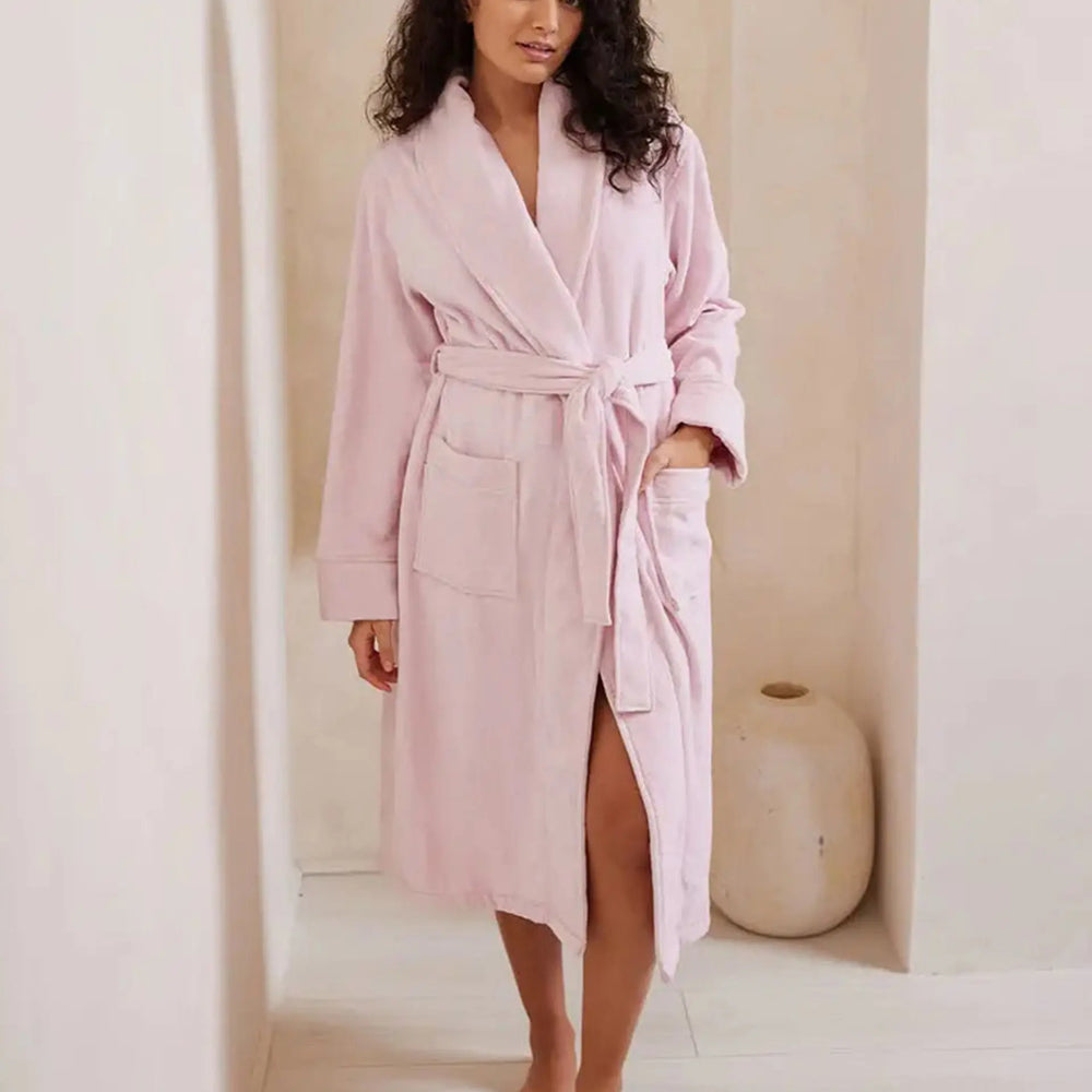 Pink Cotton Towelling Dressing Gown Chelsea Peers