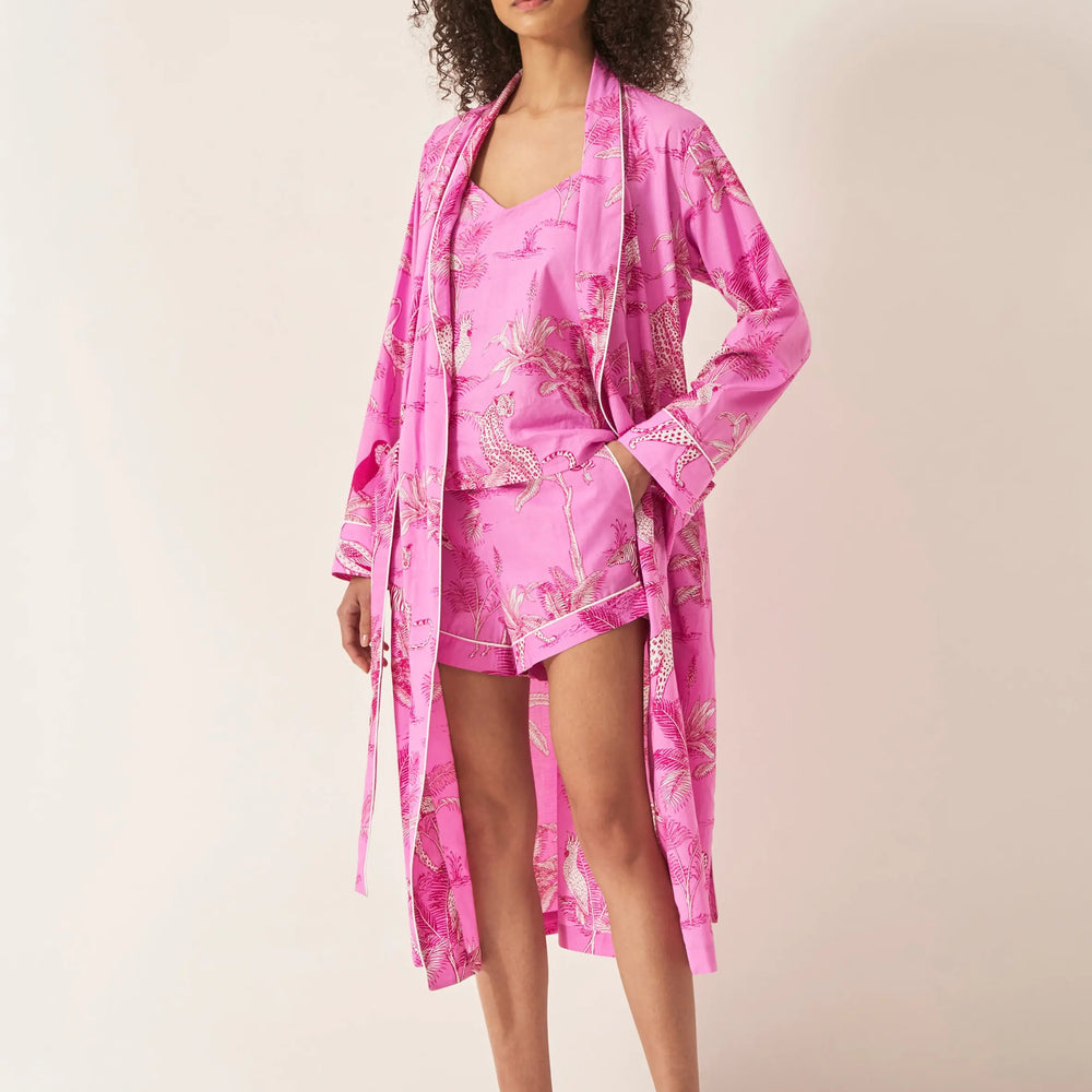 Pink Jungle Organic Cotton Robe Myza