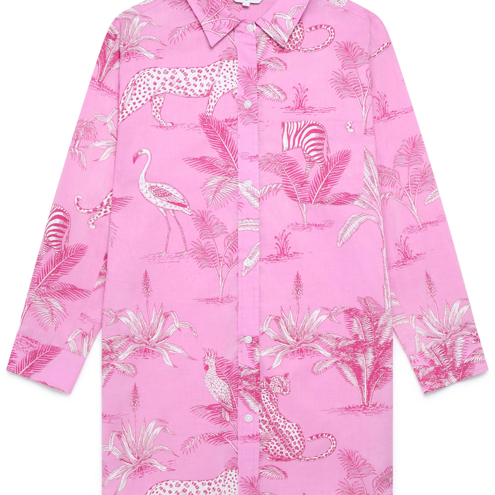 Pink Jungle Women's Organic Cotton Nightshirt Myza