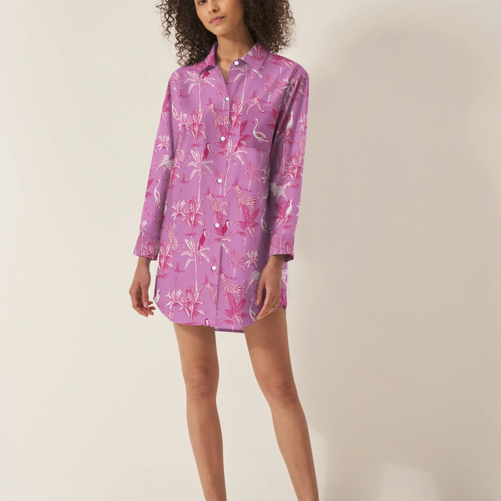 Pink Jungle Women's Organic Cotton Nightshirt Myza