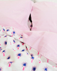  Pink Palm Tree Duvet Set Lulu and Nat