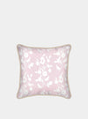 Pink With White Foliage Silk Cushion Long Studio Design