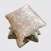 Pink With White Foliage Silk Cushion Long Studio Design