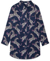 Pink Zebra on Navy Women's Organic Cotton Nightshirt Myza