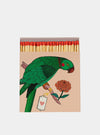 Pink & Green Parrot Design Square Match Box Lords Fragrance House