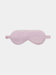  Pink & White Stripe Organic Cotton Sleep Mask Myza