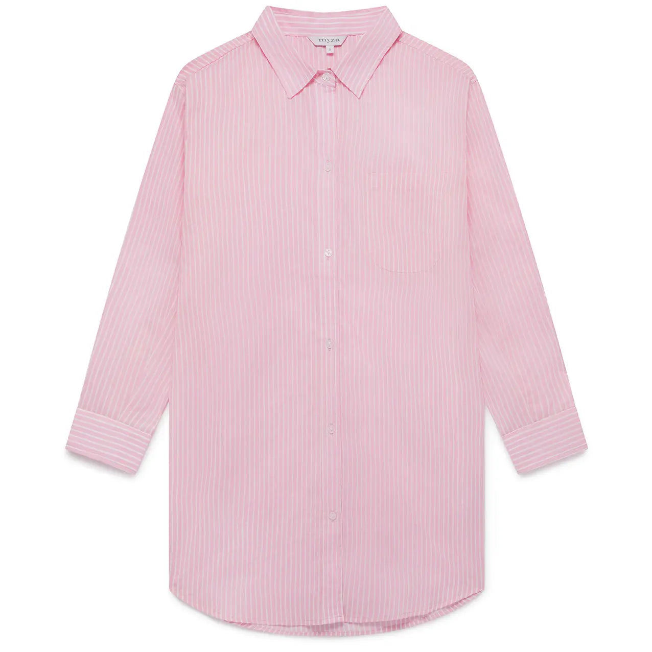 Pink & White Stripe Women's Organic Cotton Nightshirt Myza