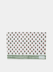  Pink and Green Small Flower Tea Towel Moochic