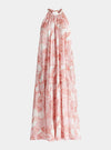 Pink and White Halterneck Maxi Dress Paisie