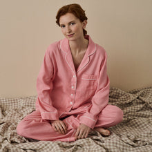  Pink Bloom Linen & Tencel Pyjama Trouser Set Piglet