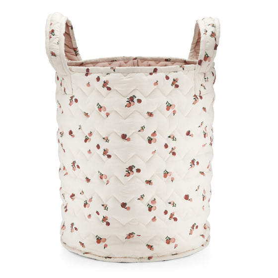 Large Quilted Storage Basket - Peaches Avery Row