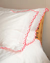 Fluro Pink Scallop Bed Linen Set