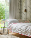 Fluro Pink Scallop Bed Linen Set