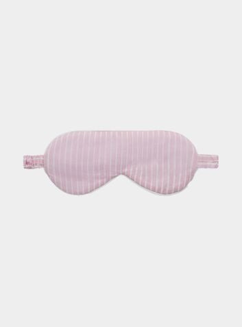 Pink & White Stripe Organic Cotton Sleep Mask