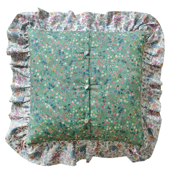 Piped Ruffle Cushion Made With Liberty Fabric DONNA LEIGH Coco & Wolf