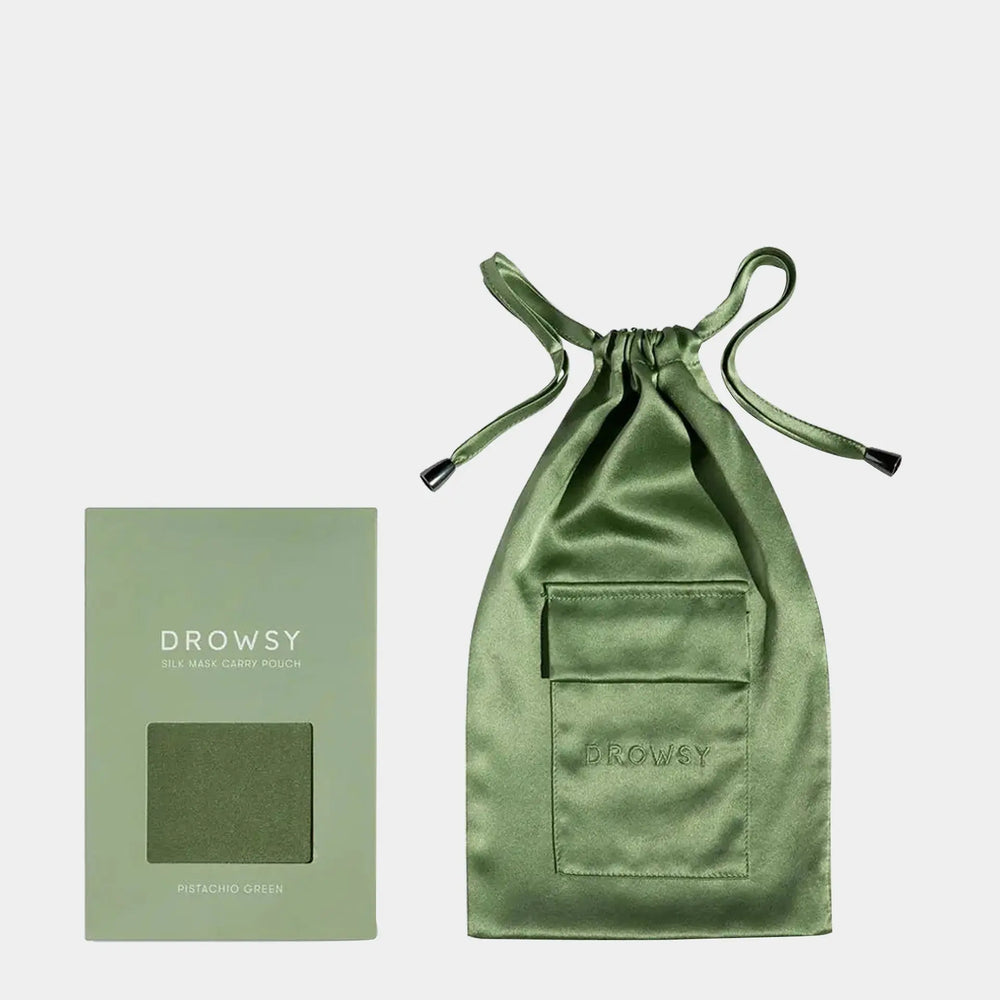 Pistachio Green Silk Carry Pouch Drowsy Sleep Co