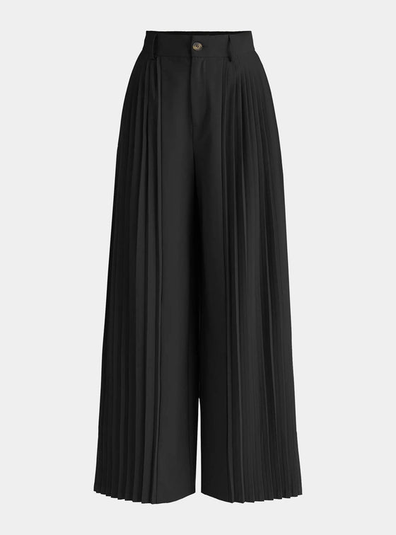 Pleated Wide Leg Trousers Paisie