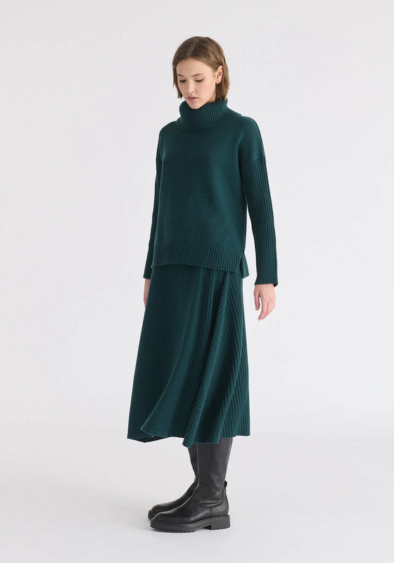 Polo Neck Jumper With Ribbed Details Paisie