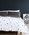 Spotty Charcoal Tencel Cotton Duvet Cover