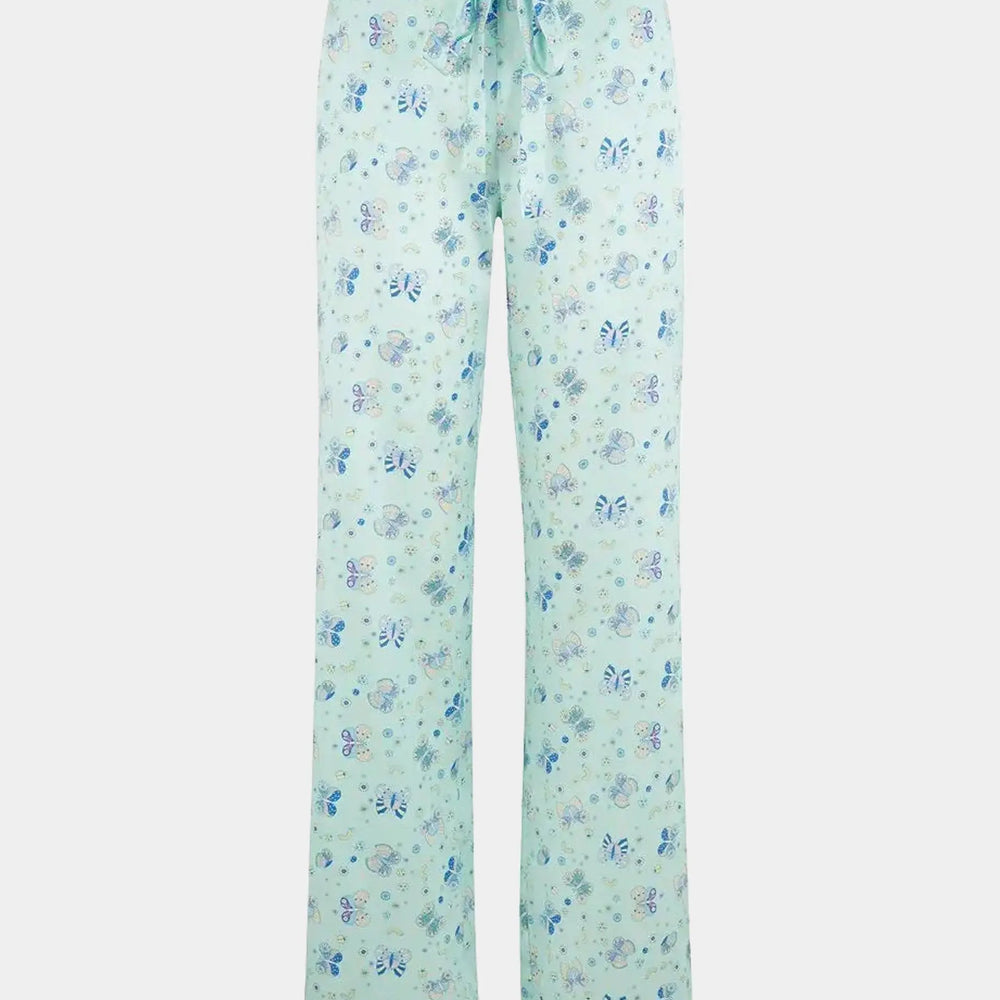 Poppy Glacier Butterfly Silk Trouser Sleepy Wilson