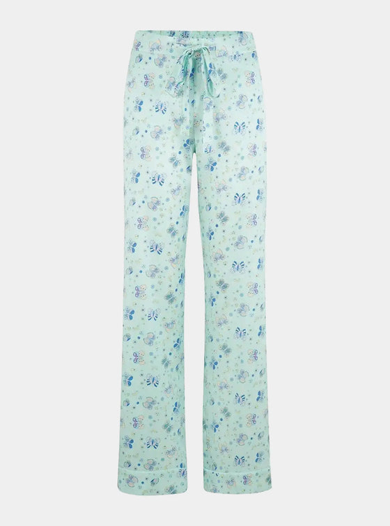 Poppy Glacier Butterfly Silk Trouser Sleepy Wilson