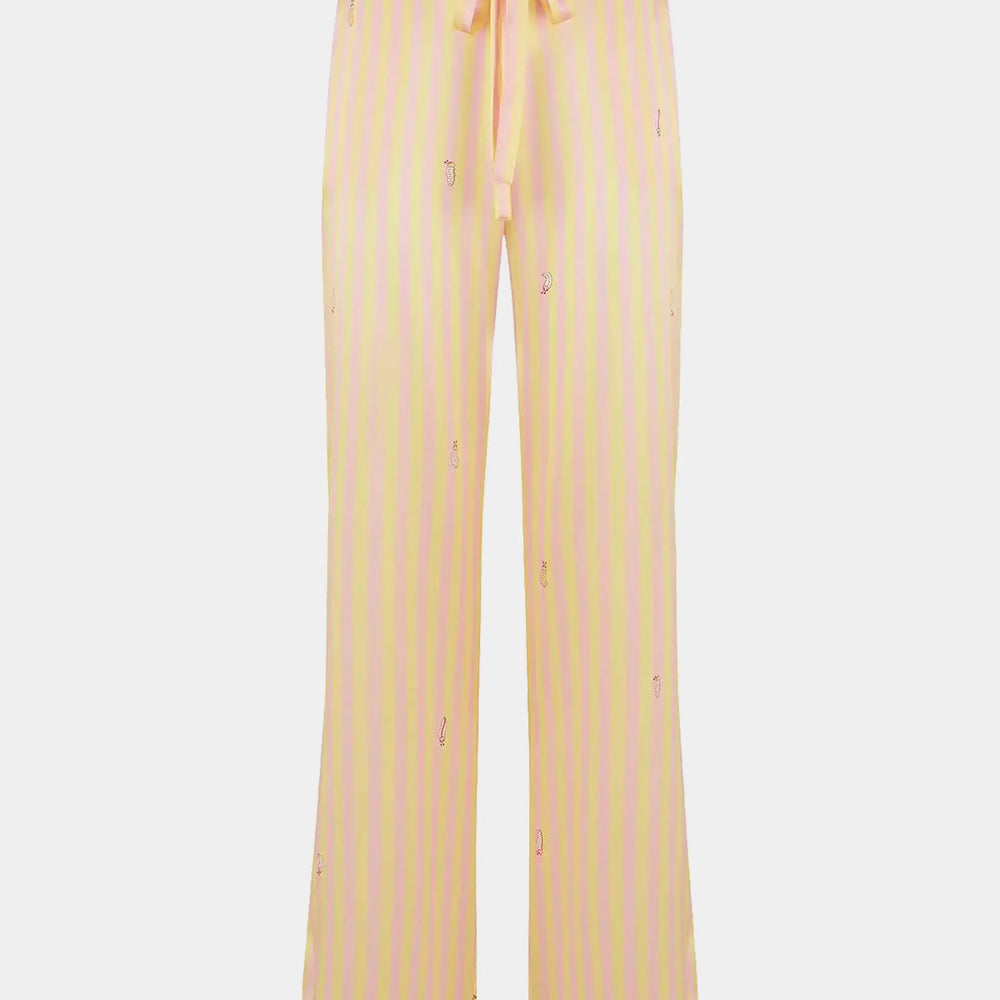 Poppy Lemonade Stripe Silk Trouser Sleepy Wilson