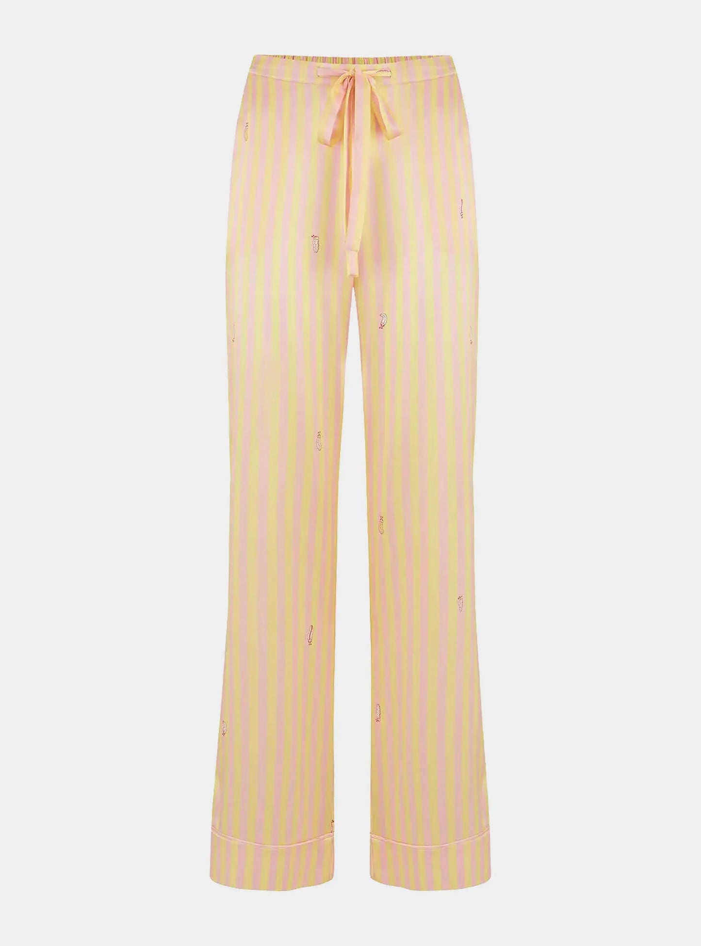 Poppy Lemonade Stripe Silk Trouser Sleepy Wilson