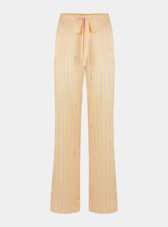 Poppy Lemonade Stripe Silk Trouser Sleepy Wilson