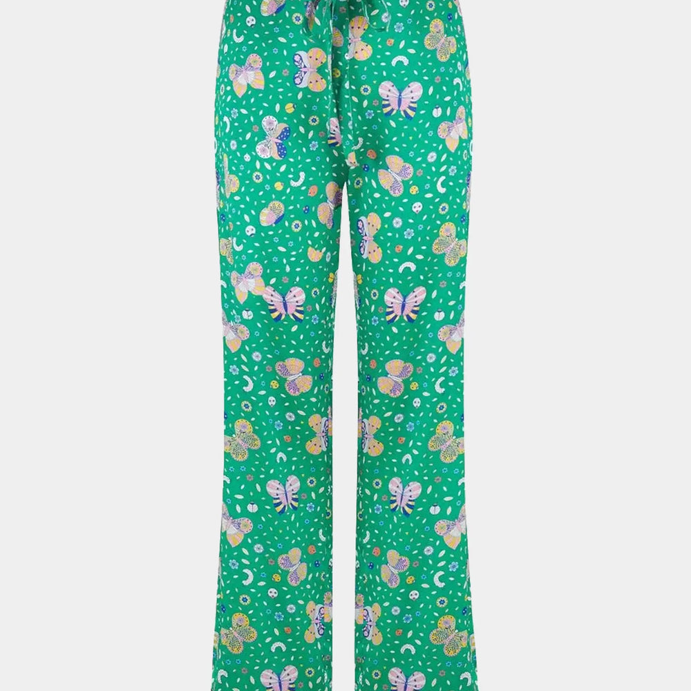 Poppy Rainforest Butterfly Silk Trouser Sleepy Wilson