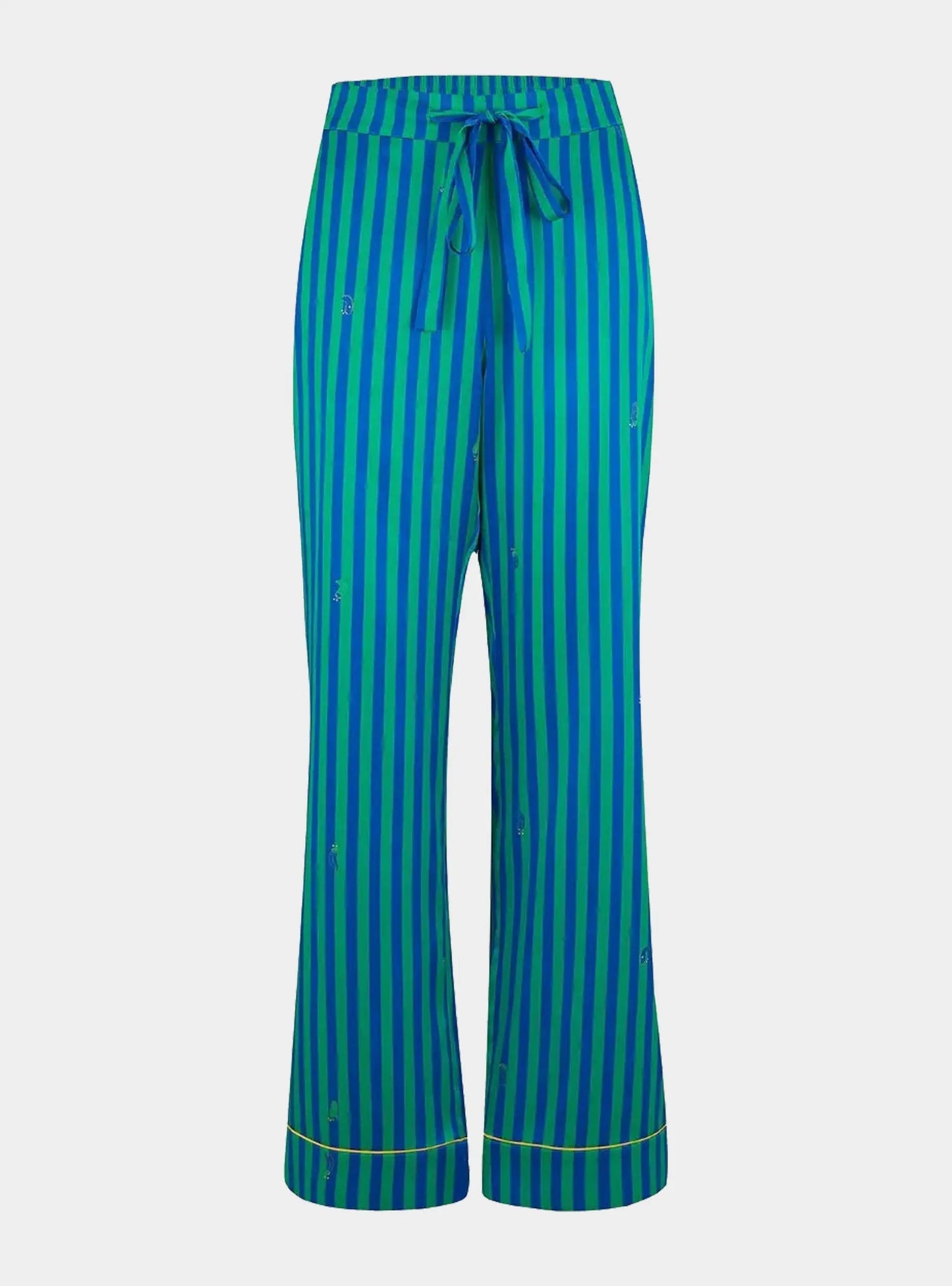 Poppy Rainforest Stripe Silk Trouser Sleepy Wilson