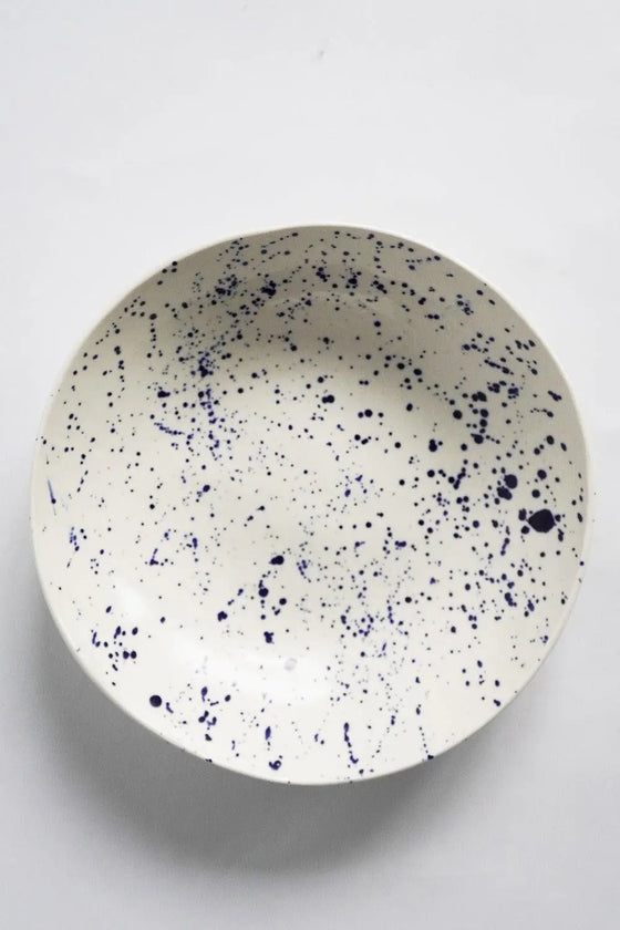 Porcelain Splatter Salad Serving Bowl Coco & Wolf