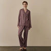 Port & Woodrose Striped Linen & Tencel Women's PJ Trouser Set Piglet