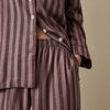 Port & Woodrose Striped Linen & Tencel Women's PJ Trouser Set - Myza