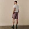 Port & Woodrose Striped Tencel Linen Blend Men's Pyjama Shorts Piglet