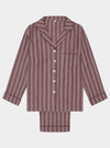 Port & Woodrose Striped Linen & Tencel Women's PJ Trouser Set
