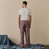 Port & Woodrose Striped Tencel Linen Blend Men's Pyjama Trouser Piglet