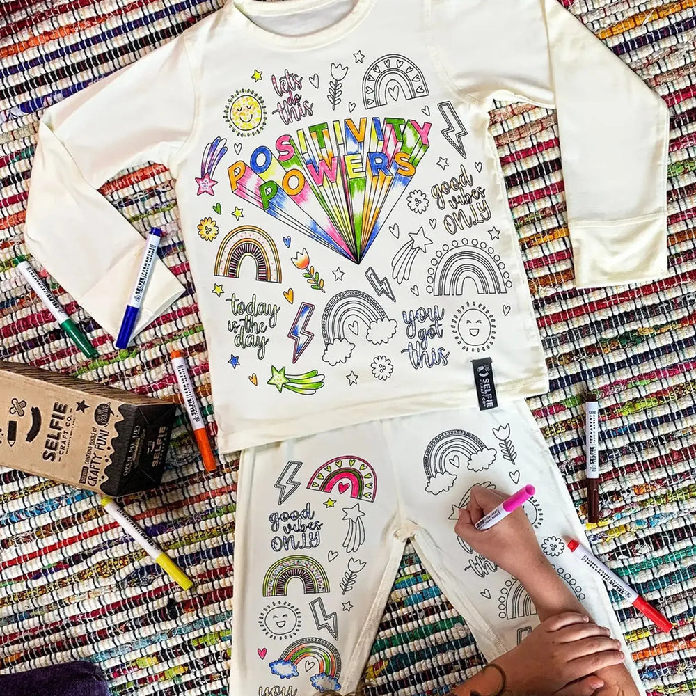 Positivity Powers Colour in Pyjamas Selfie Craft Co