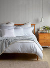 Powder Blue Alice Stripe 100% Cotton Bed Linen The Secret Linen Store